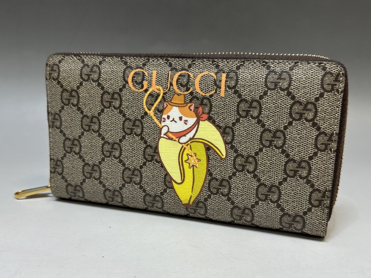 GUCCI グッチ×ばなにゃ GGスプリーム ラウンドファスナー長財布 701060 ジッピーウォレット ｜福井市の質屋  質セブン｜貴金属・時計・ブランド品の高価買取・質預かり