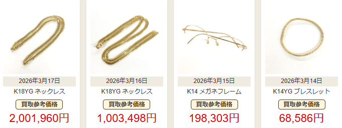 大黒屋の買取例