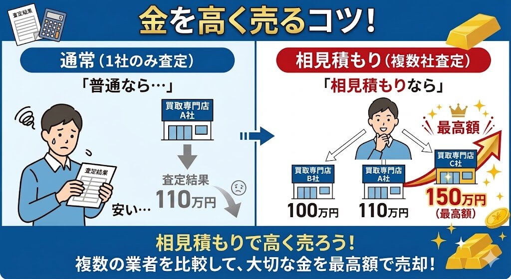 金を高く売るコツ