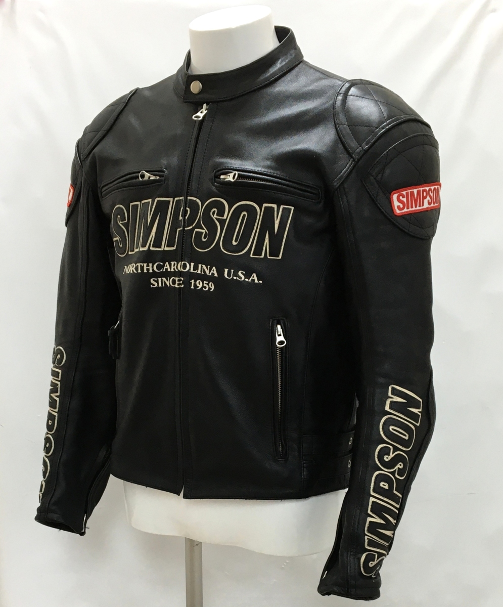 シンプソン・ライダースジャケット メンズ …Mサイズ バイクウエア 